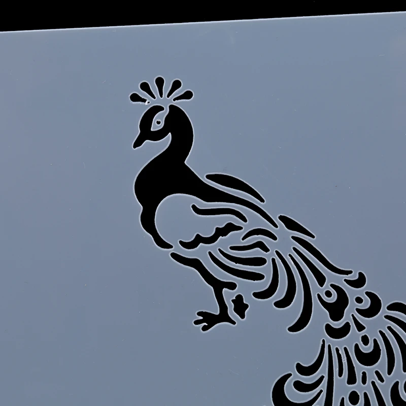 Павлин шаблон трафарет для торта пластиковые кружева трафареты DIY Рисование