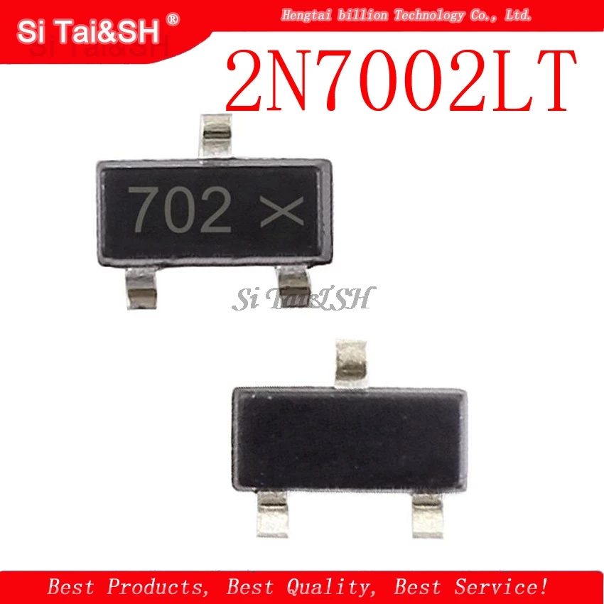 100 шт./лот 2N7002LT 2N7002 7002 N Channel MOSFET CH SOT23 для поверхностного монтажа.|Интегральные