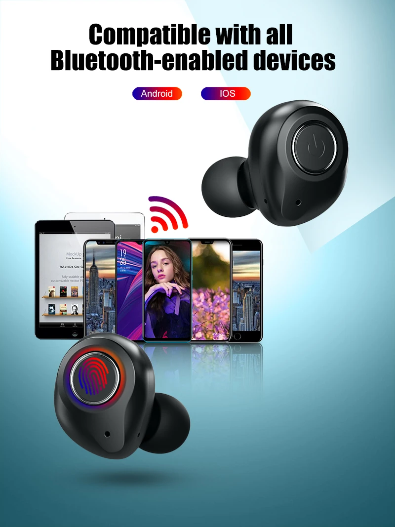 TWS стерео наушники беспроводные Bluetooth 5,0 наушники Водонепроницаемая гарнитура спортивные наушники TWS с микрофоном HiFi звук беспроводная гарнитура