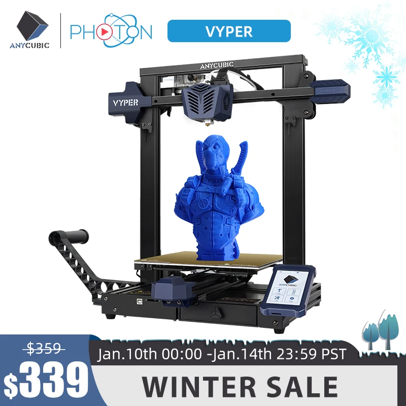 3D-принтер ANYCUBIC Vyper FDM с автоматическим выравниванием большой сенсорный экран