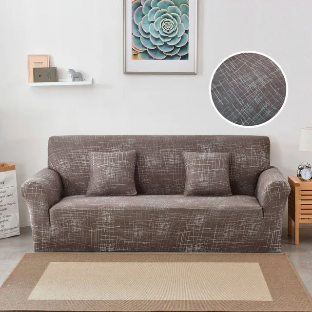 Color 1 Modern Spandex Stretch Sofa Cover for Living Room Printed Couch Cover Slipcovers for 1/2/3/4-seater funda sofa housse de canap - Цвет: Color 1
