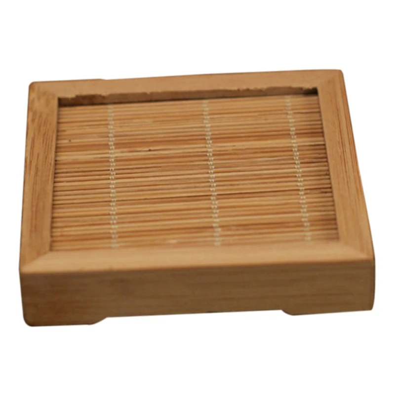 

Japanese Style Manual Insulation Pads Bamboo Silk Carbonization Coaster Square Tea Ceremony Tea Tray Pot Mat Bowl Mat