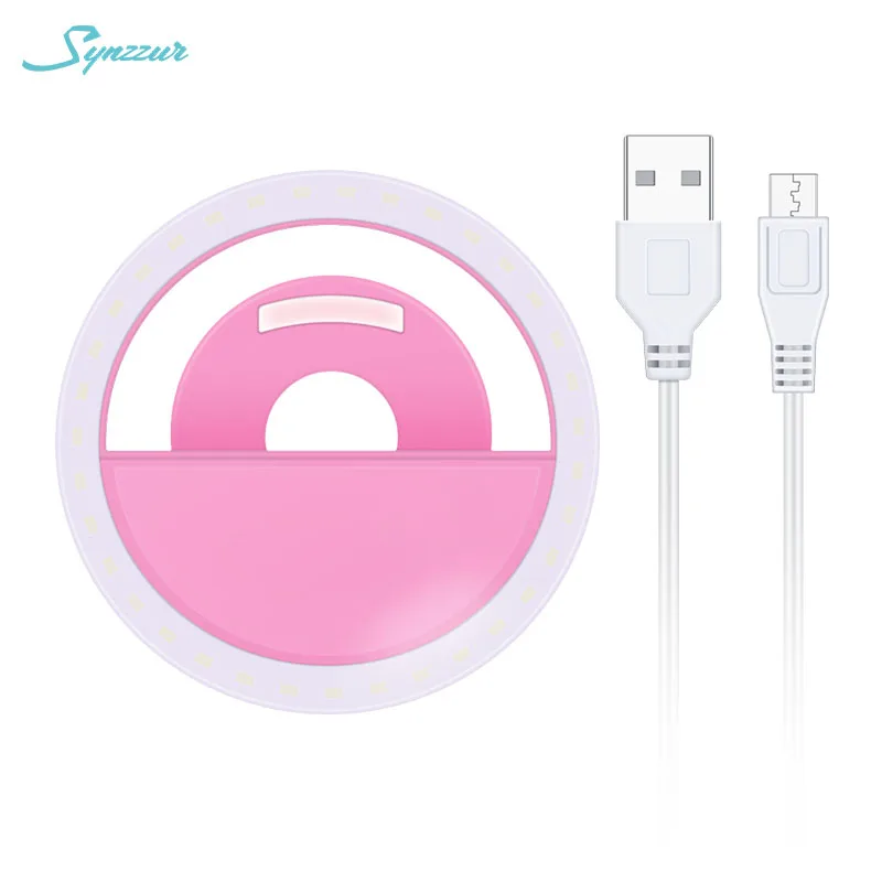 Мобильное селфи световое кольцо с зажимом для вспышки портативное 3 Вт