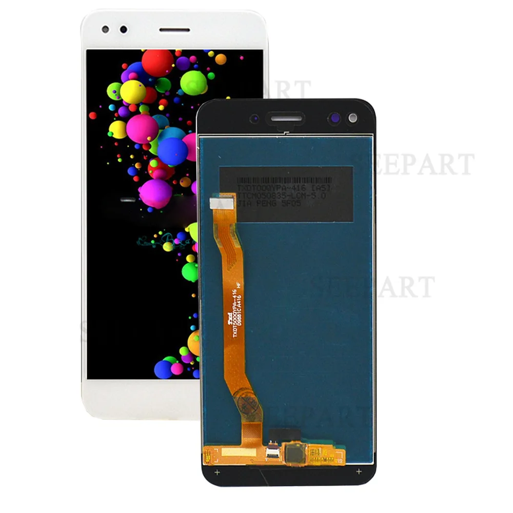 new screen for huawei p9 lite mini lcd display touch screen digitizer sla l22 lcd frame replacement for huawei p9 lite mini free global shipping
