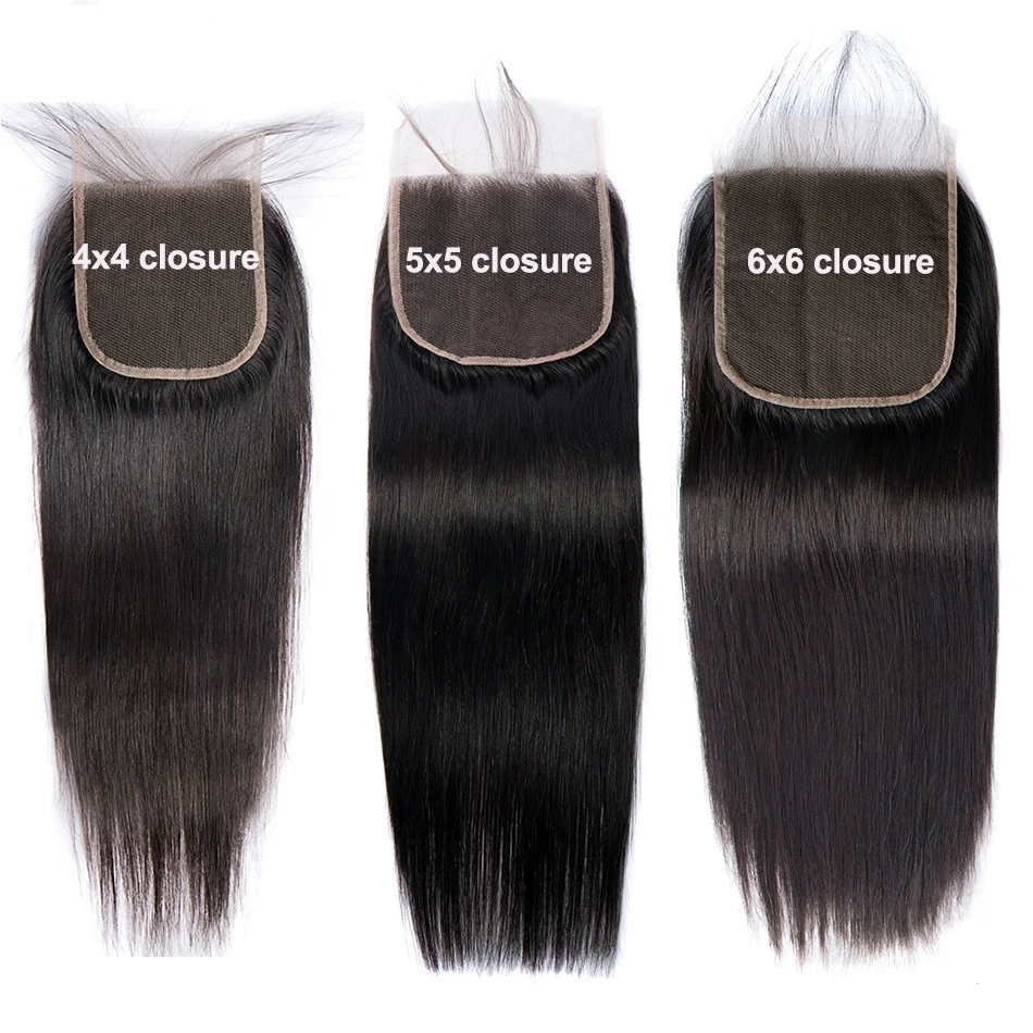 

18 20 Inch 6x6 5x5 4x4 Lace Closure Only Remy 100% Human Hair 2x6 Peruvian Straight 613 Closure Pre Plucked