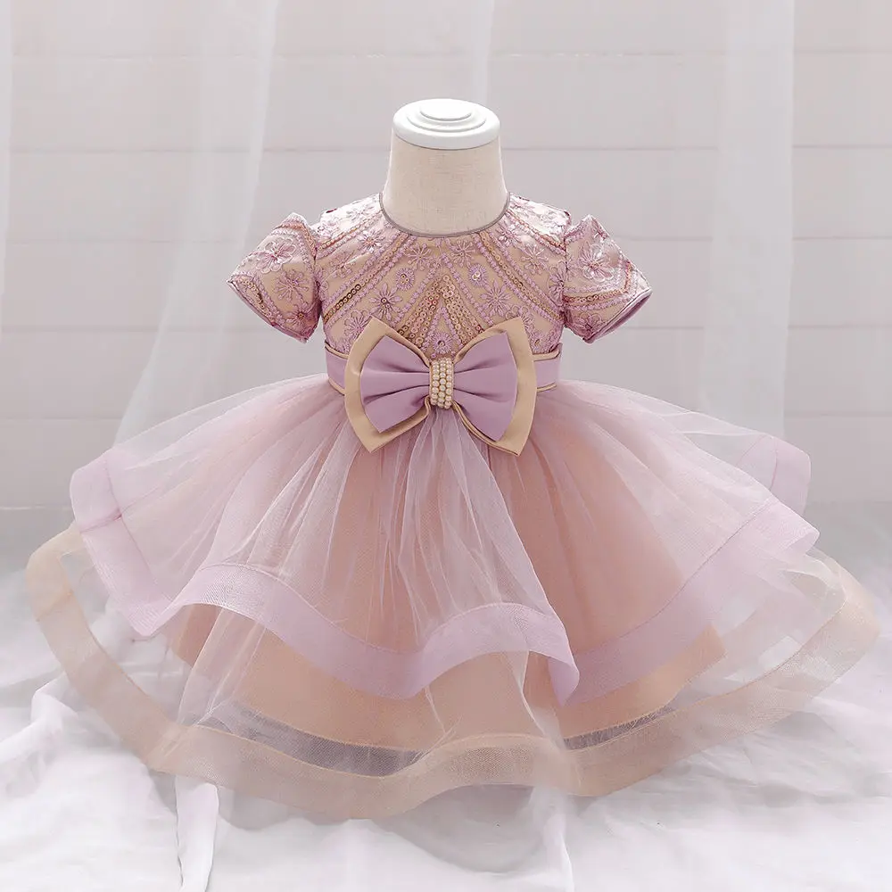 

Embroidery One Hundred Days Toddler Girl Clothes Kids Dress Flower Girl Dresses for Weddings Dress for Girls Lace