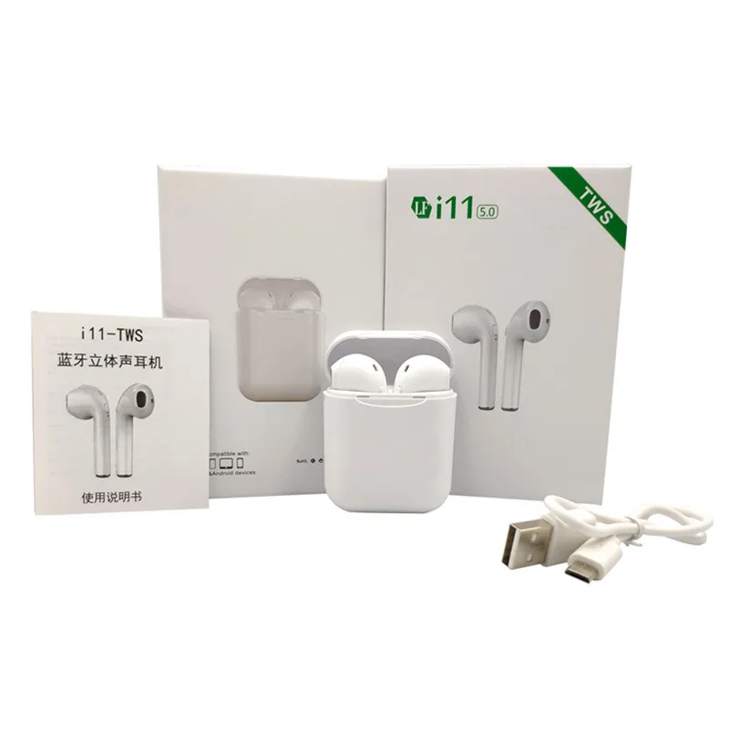 Беспроводные Bluetooth 5 0 наушники i11 TWS с микрофоном для Xiaomi Huawei iPhone X7 Samsung S6|Наушники и