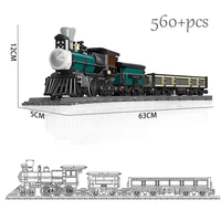 new 2022 city retro steam train railway model building blocks simulation locomotive technical brick kids toy gifts for children