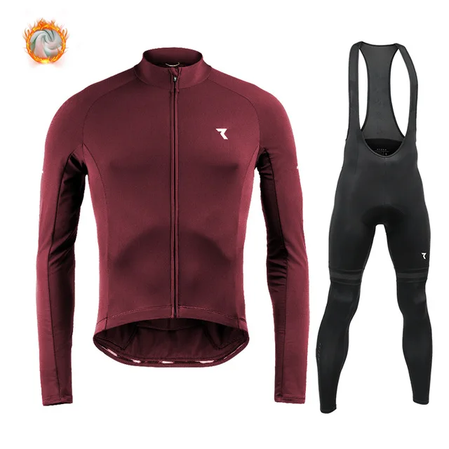 

Ryzoning Cycling Jersey Set Pro Team Long Sleeve Clothes Men Winter Cycling Clothing Thermal Fleece Ropa Ciclismo Hombre Warm