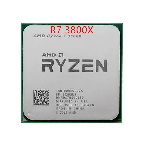 Процессор AMD Ryzen 7 3800X R7 3 9 ГГц Восьмиядерный Sedici Thread di CPU нм L3 = 32M AM4|Процессоры| |