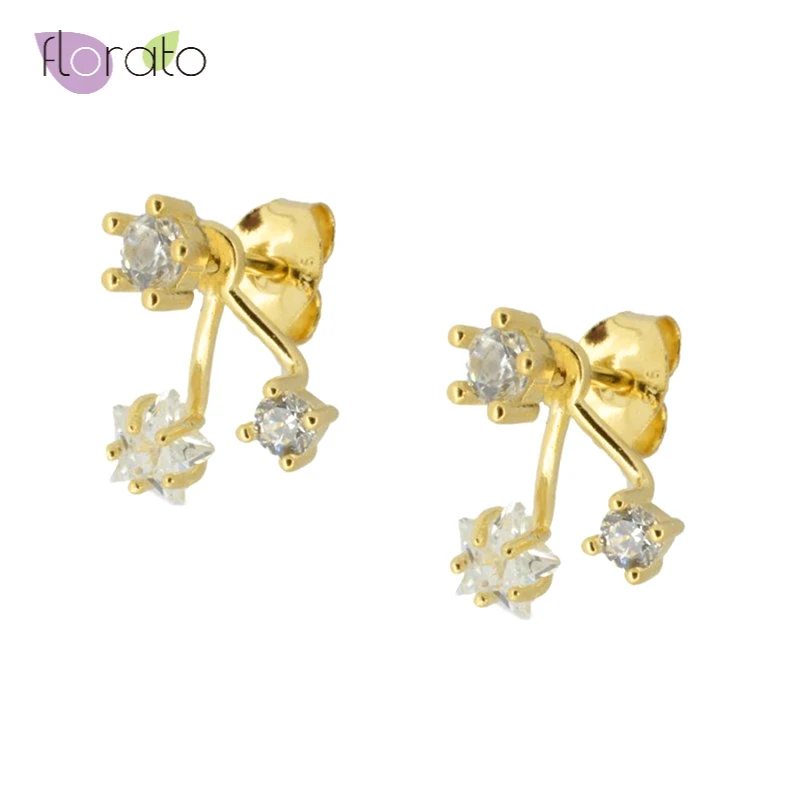 Очаровательные серьги гвоздики золотого и серебряного цветов для женщин простые