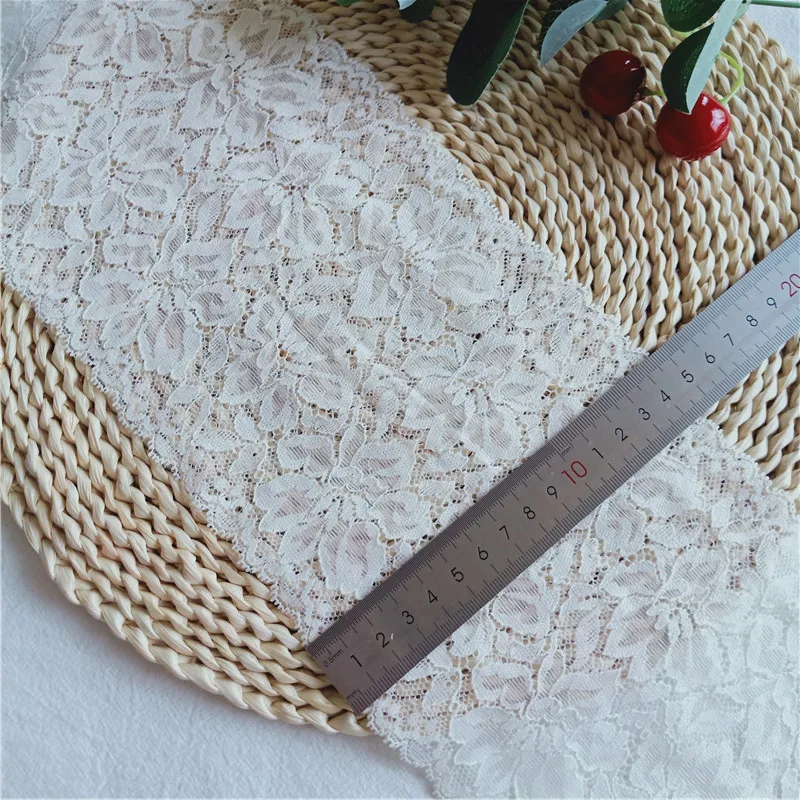 Швейцарская кружевная ткань с вышивкой белого и черного цветов 14 5 см