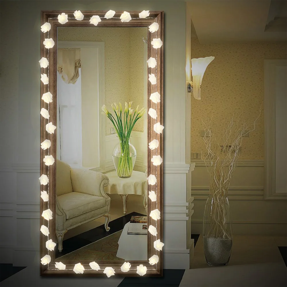 

LED Rose Flower String Lights Romantic USB Fairy Lamp for Valentine Wedding Room Garden Festival Party