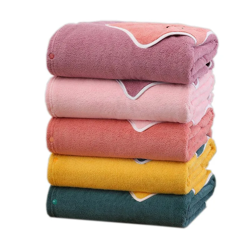 

Wearable Bath Towel Quick Dry Women Bathrobe Water Absorbent Beach Spa Towels With Pocket Bathrobes Nightwear Home Textile
