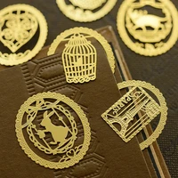 7pcs exquisite hollow fantasy gold lace bookmarks vintage decoration book marker kids gift stationery office school supply h6833