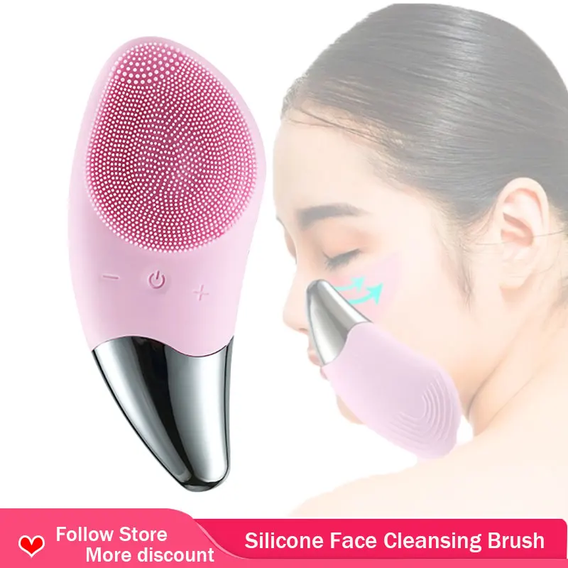 

Mini2 Silicone Face Cleansing Brush Electric Face Cleanser Facial Cleanser Cleansing Skin Deep Washing Massage Brush Sonic