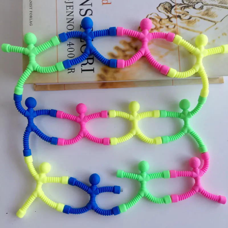 

5pcs Antistress Silicone Magnetic Man Shaped Doll Kids Toys for Children Models to Assembling Kids Educational Toys Funny Toys