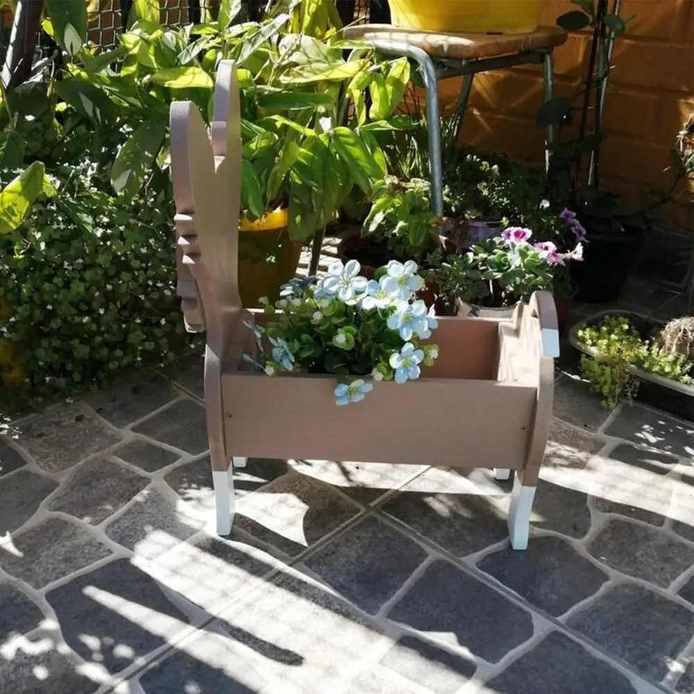 

2021 Dog Planter Animal Shaped Cartoon Succulent Planter Cute Dog Desig Wooden Flower Pot For Garden Decoration Patio