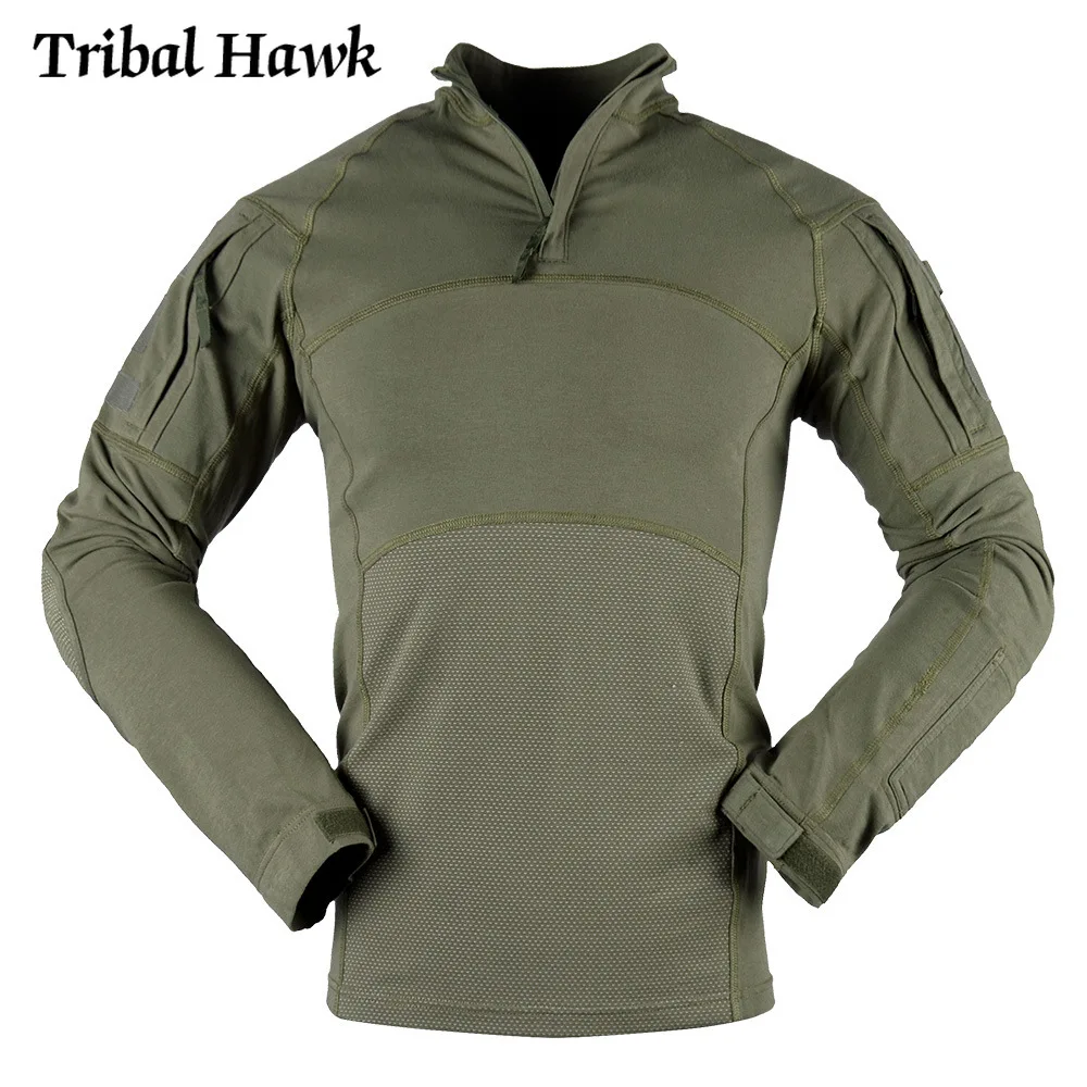 Футболка мужская камуфляжная тактическая эластичная дышащая рубашка в стиле