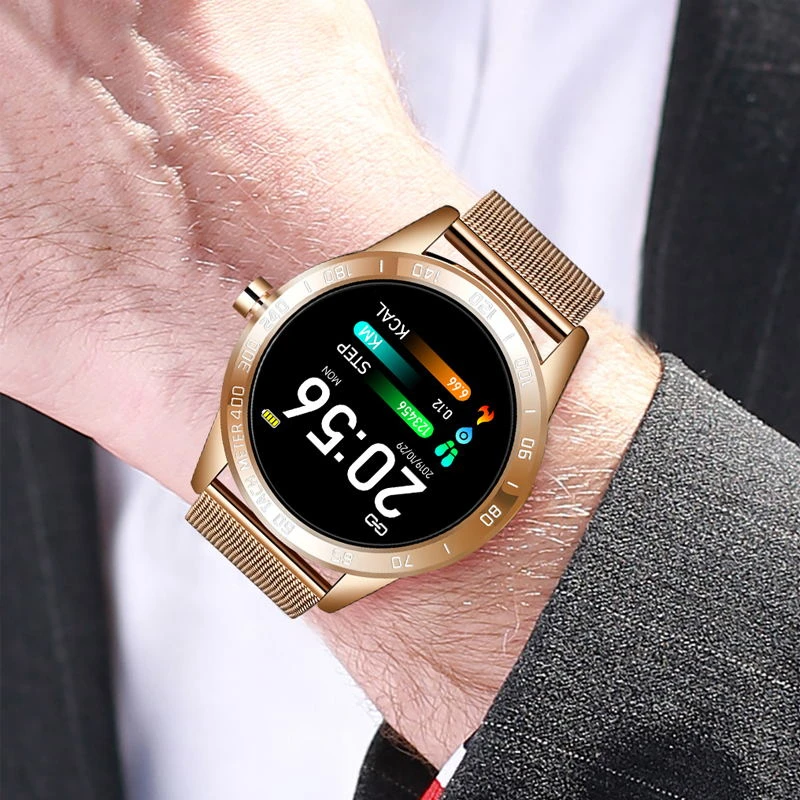 Умные часы LIGE для мужчин смарт с пульсометром монитором кровяного давления