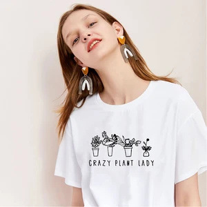 Футболка женская с принтом сумасшедших растений, топ с графическим рисунком для друзей, для женщин и фермеров, план садоводства
