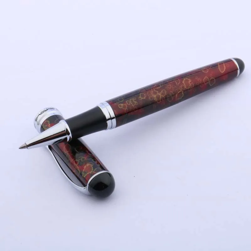 Металлическая шариковая ручка Jinhao 750 с темно-красным ледяным цветком | Канцтовары