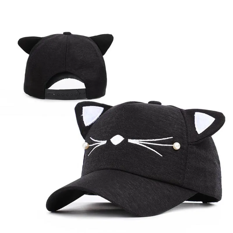 Бейсболка Doitbest Детская в стиле хип хоп кепка с котом бородой жемчужинами для