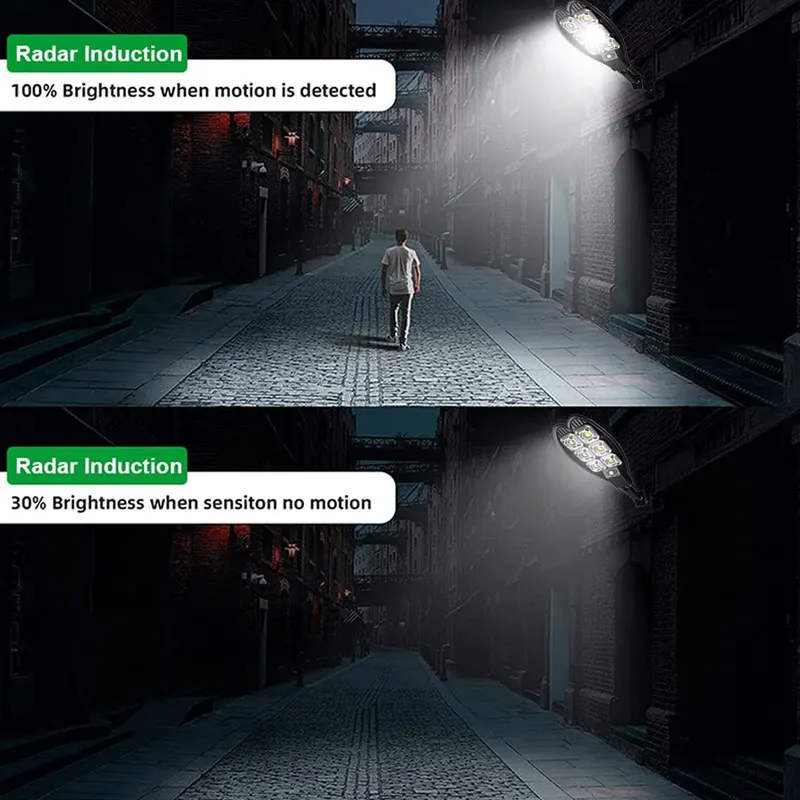 Уличный светильник на солнечной батарее 5000 Вт COB водонепроницаемый с пассивным