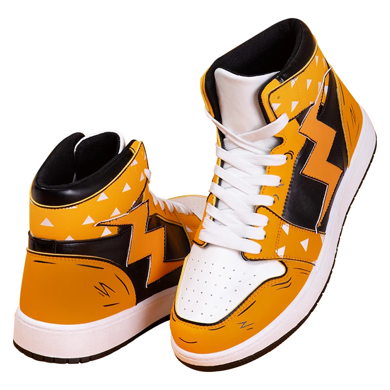

Anime Demon Slayer Kimetsu no Yaiba Agatsuma Zenitsu Cosplay Shoes Men Women Sports Boots Boys Girls Sneakers Gym Shoes