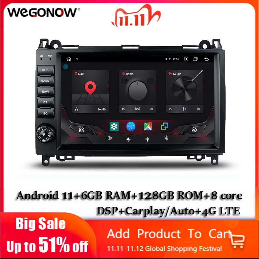 Автомобильный DVD-плеер 9 &quotDSP Android 11 0 6 ГБ ОЗУ 128 GPS WIFI Bluetooth радио для Benz A150 A160 A170 A180