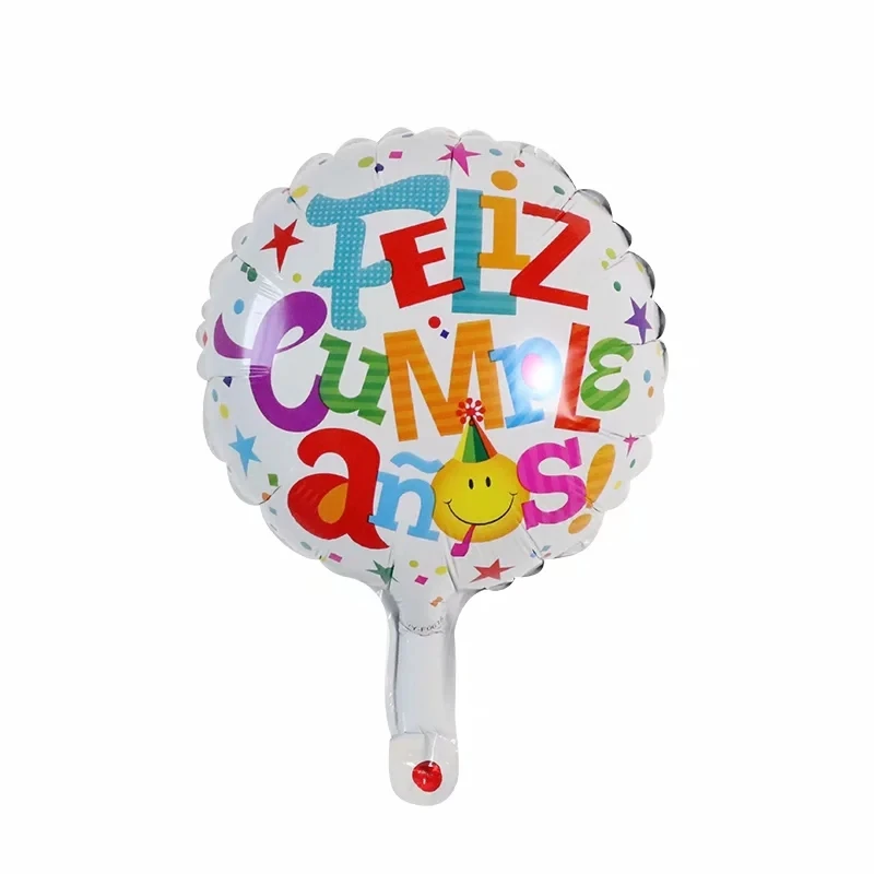 50/100 шт 10 дюймов испанский фольгированные шары С Днем Рождения Feliz cumpleaños