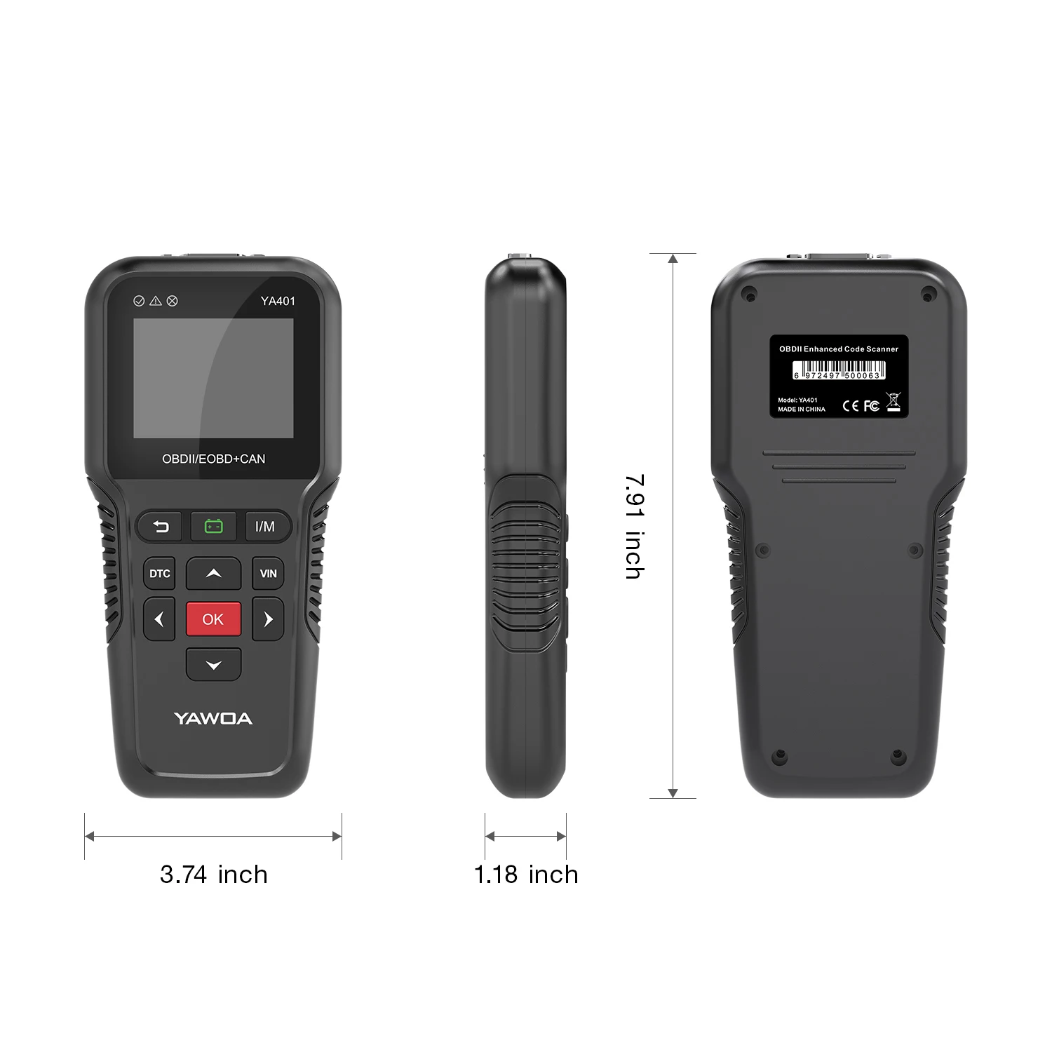 YA401 OBD2 сканер Авто диагностический инструмент код читателя авто двигатель