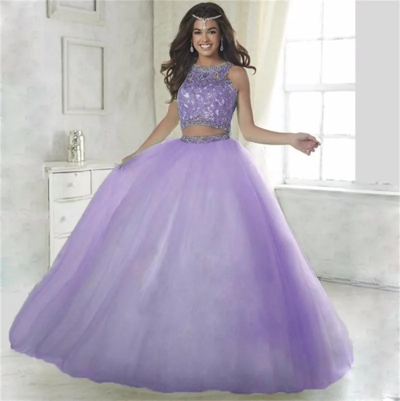 Зимние сапоги с роскошными кристаллами Quinceanera платья бальное платье из 2 частей с пайетками тюлевое платье, платье на выпускной, и фуршетов великолепные шестнадцать 16 платья vestidos de 15 anos - Цвет: 5