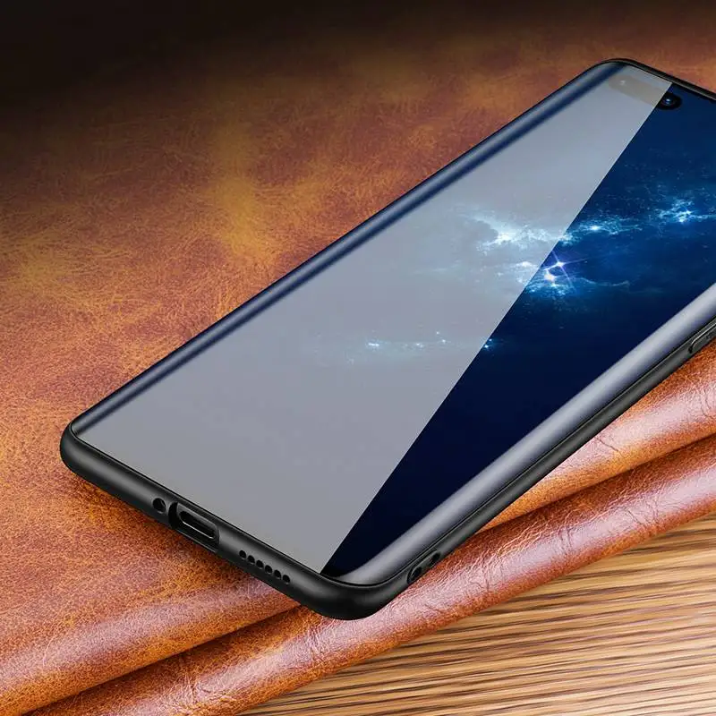 For Huawei P40 Pro Plus P40Pro P30Pro P30 Lite Mate 30 40  Mate30 Mate40 Case Genuine Leather Lychee Pattern Soft Back Cover