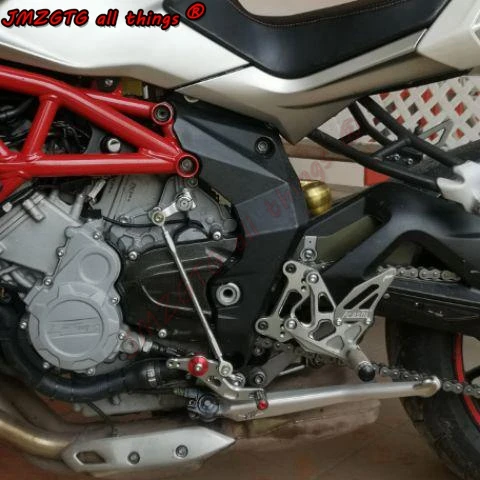 CNC регулируемый задний Набор Rearsets подставка для ног MV AGUSTA BRUTALE 675 800 2012 2013 2014 2015 2016