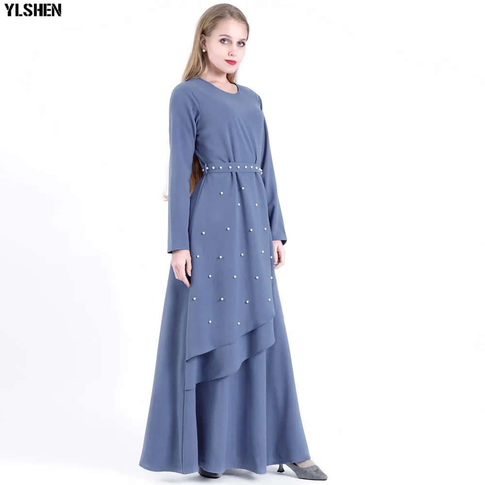 Мусульманское платье Abaya в Дубае роскошное высококлассное вышитое жемчужное