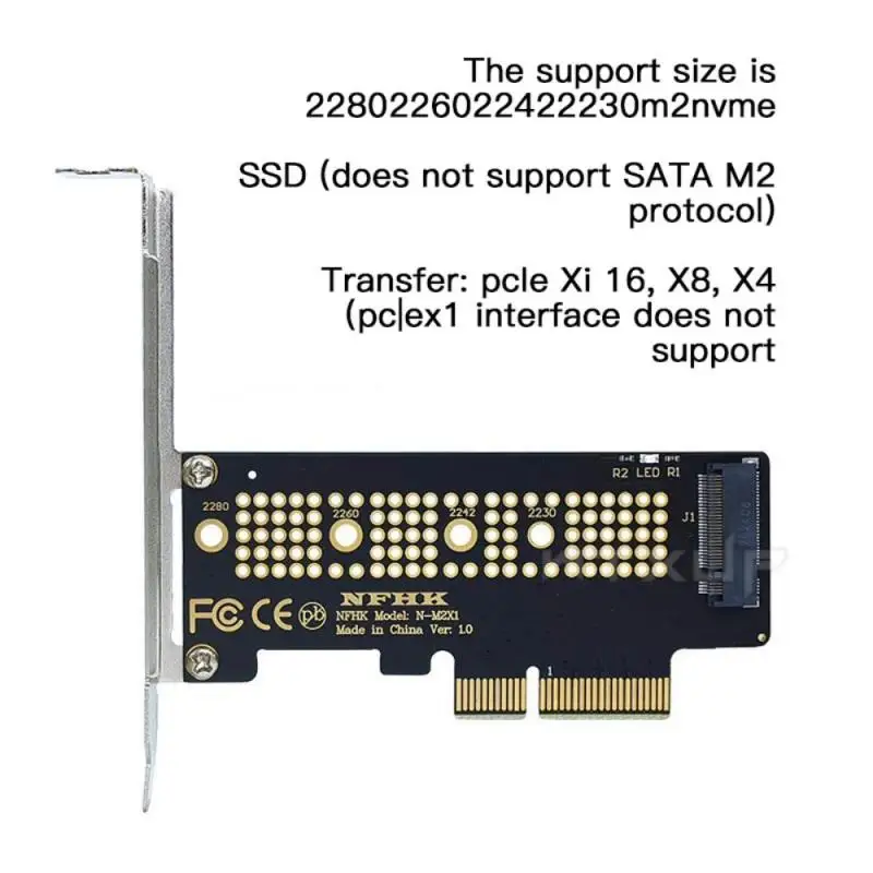 Адаптер M.2 NVMe SSD NGFF на PCIE X4 интерфейсная карта M Key поддержка PCI-e PCI Express 3 0 X16 2230-2280