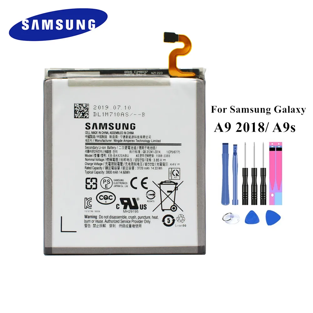 

100% Оригинальный аккумулятор для Samsung Galaxy A9 2018 A9s A9 Star Pro EB-BA920ABU A9200 + Инструменты