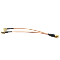 1 into 2 y type splitter adapter sma male switch 2x sma male plug rf coax cable rg316 15cm 6