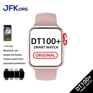 original 2021 dt100 smart watch women men heart rate monitor fitness tracker bluetooth call custom diy face smartwatch free global shipping