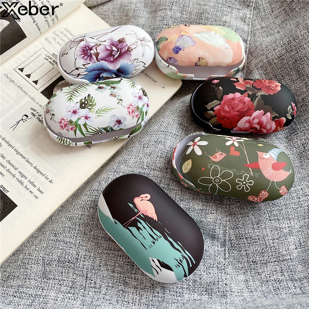 Шикарный матовый чехол для наушников в стиле ретро с цветами Samsung Galaxy Buds + Plus аксессуары беспроводной