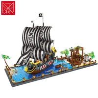 moc ideas series pirates of barracuda bay booty bay building blocks bricks ship boat model educational toys kids birthday gifts