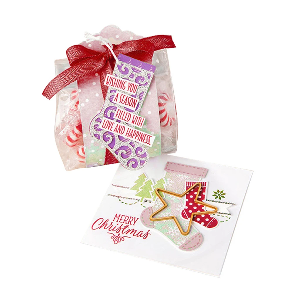 Рождественские вырубные штампы из углеродистой стали рождественские носки