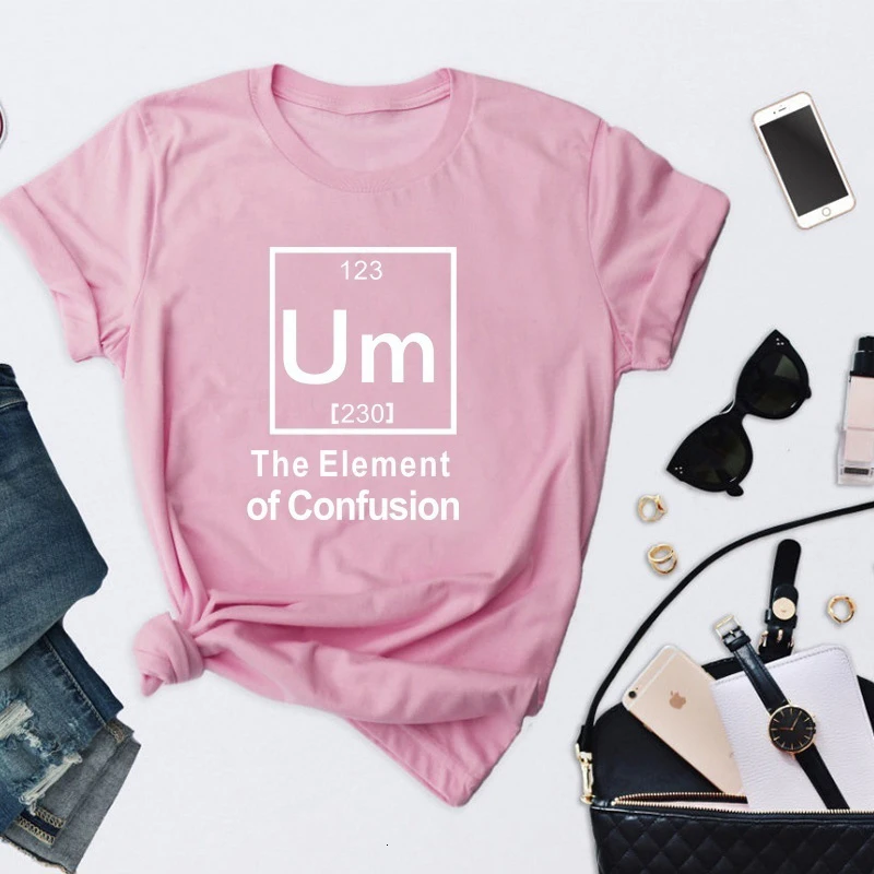 Футболка с коротким рукавом Um The element of confusion забавная уличная одежда в японском
