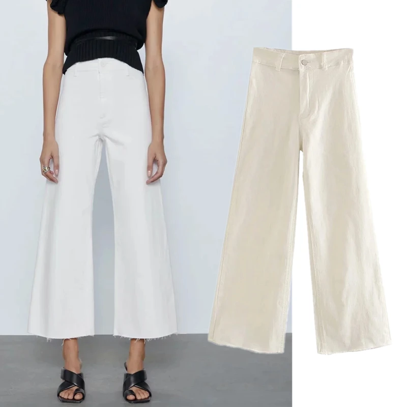 

Dave&Di england style high street solid simple loose denim pants vintage mom high waist jeans woman flare jeans for women