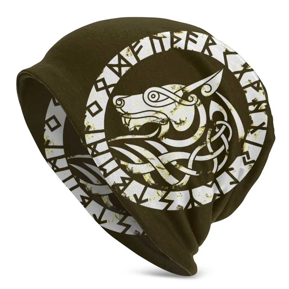

Bonnet Hats hip hop Adult Men's Knit Hat Viking Wolf Poster caps Funny Unisex R339 Knitting Hat