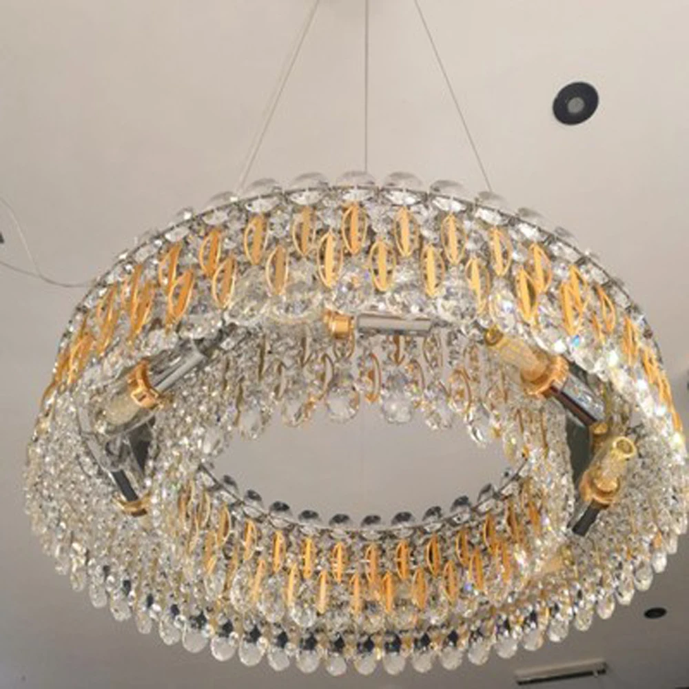 Арт-дизайн Современная хрустальная люстра светодиодный светильники для фойе AC110V