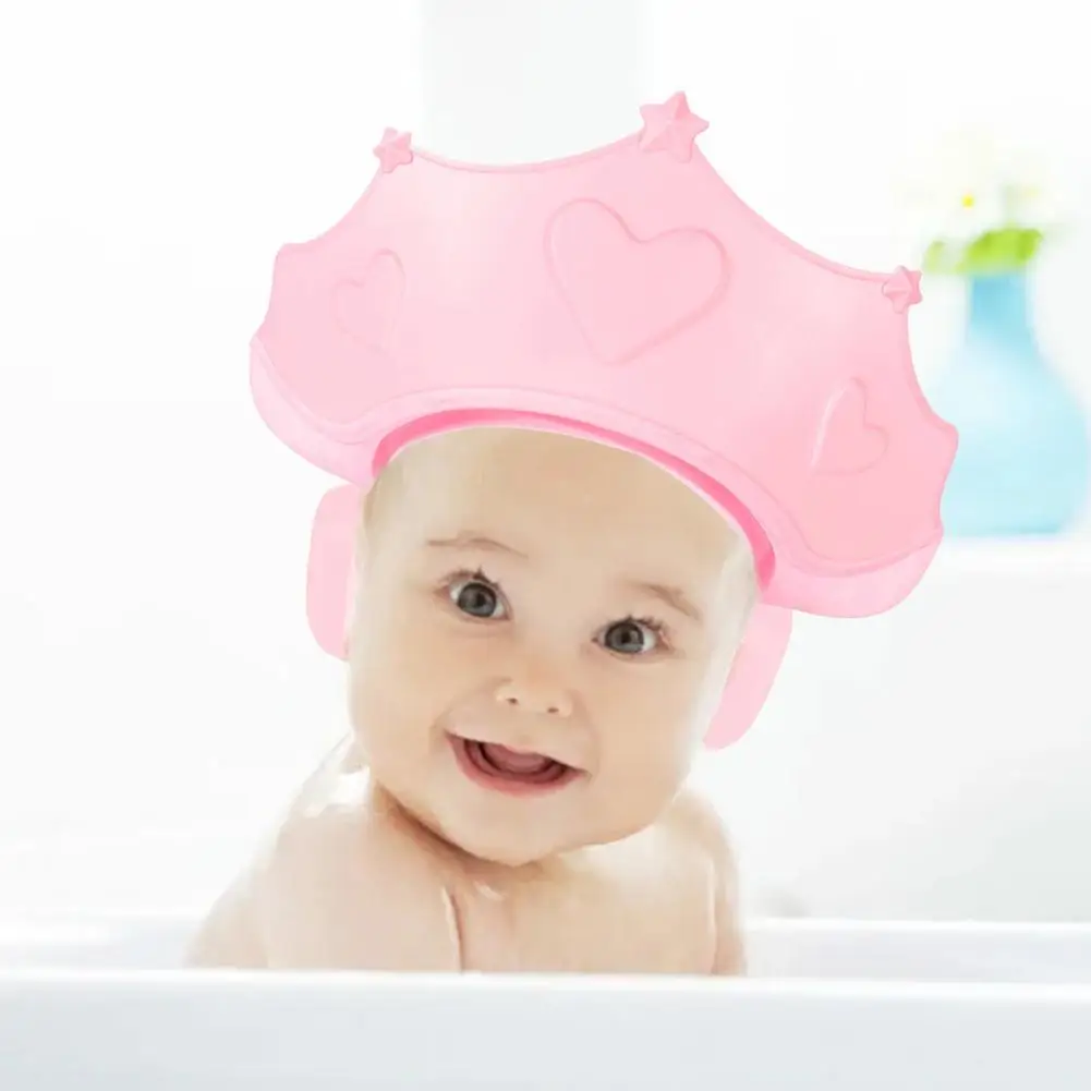 Gorro de ba&ntilde;o seguro para ni&ntilde;os, protector de orejas, suave, con champ&uacute;-2
