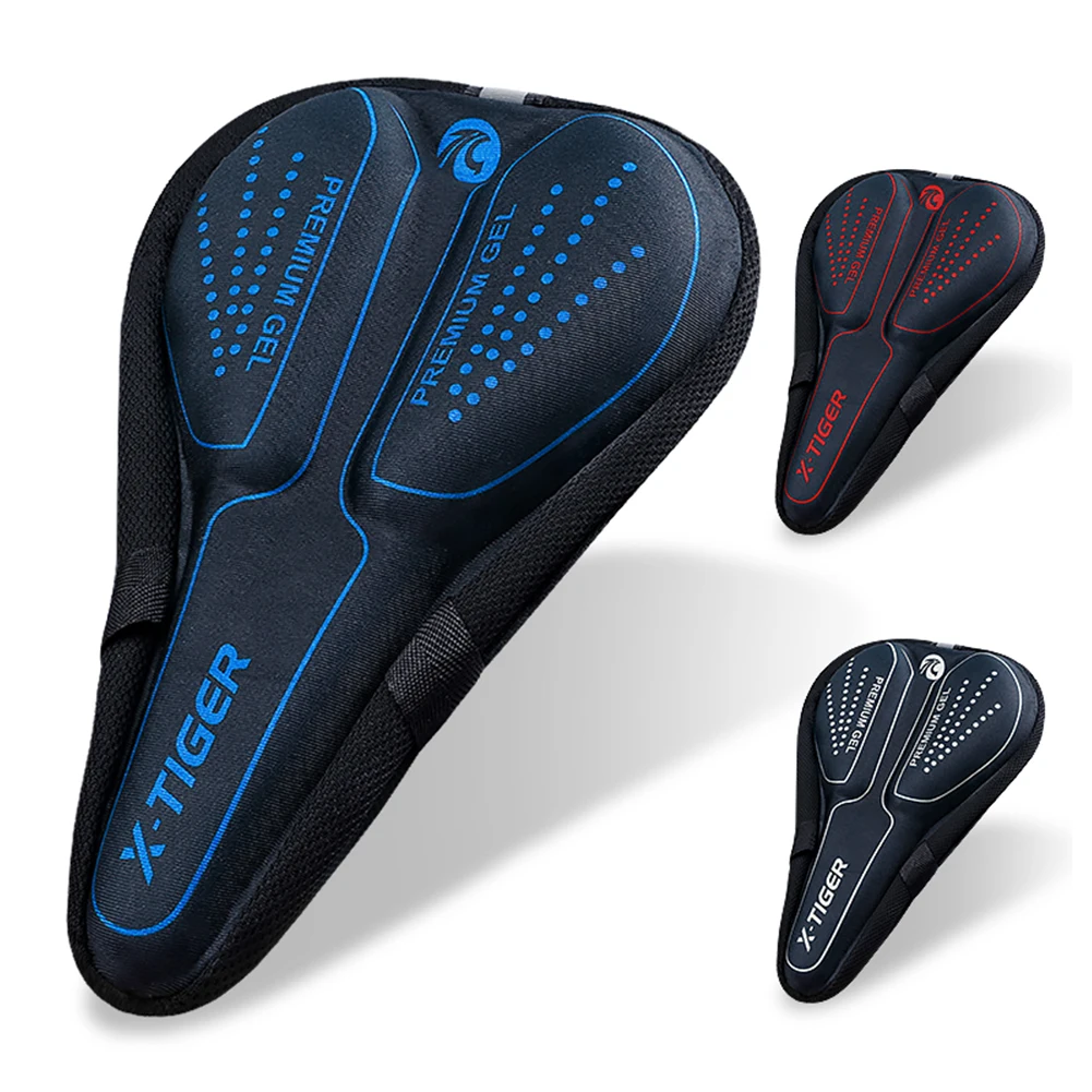 

3D Bicycle Saddle Cover Men Women MTB Road Bike Silicone Seat Cover Filled Comfortable Shockproof Thickened Bike Seat Cushion