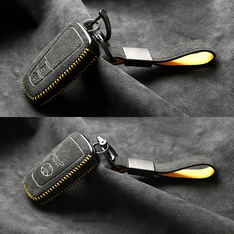 

Чехол для ключа из алькантары для Toyota Rav4 Highlander Corolla camry Avalon